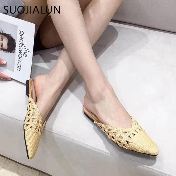 slippers suojialun women pointed toe slip on mules summer casual lady sandal flat heel outdoor flip flop shoes, Black
slippers suojialun women pointed toe slip on mules summer casual lady sandal flat heel outdoor flip flop shoes, Black