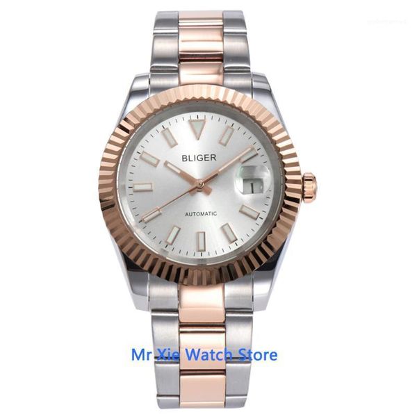wristwatches 40mm automatic mechanical mens watch rose gold luxury sapphire glass luminous waterproof calendar wristwatch men, Slivery;brown
wristwatches 40mm automatic mechanical mens watch rose gold luxury sapphire glass luminous waterproof calendar wristwatch men, Slivery;brown