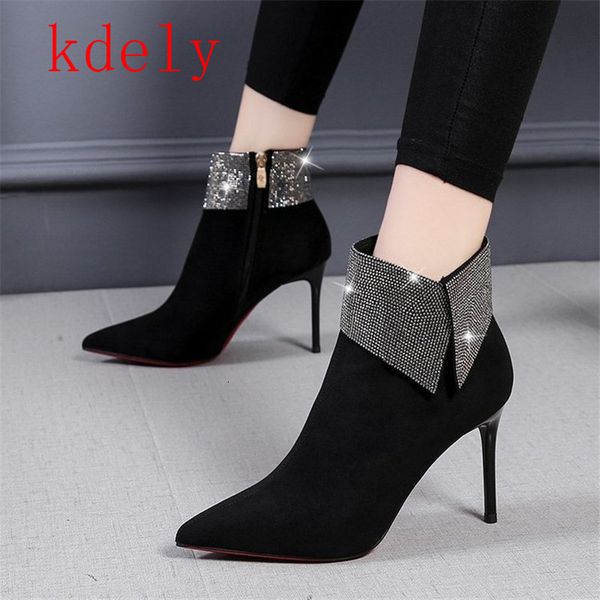 boots shiny crystal black ankle women stiletto heel short super high nightclub pointed toe 9 cm qmh1
boots shiny crystal black ankle women stiletto heel short super high nightclub pointed toe 9 cm qmh1