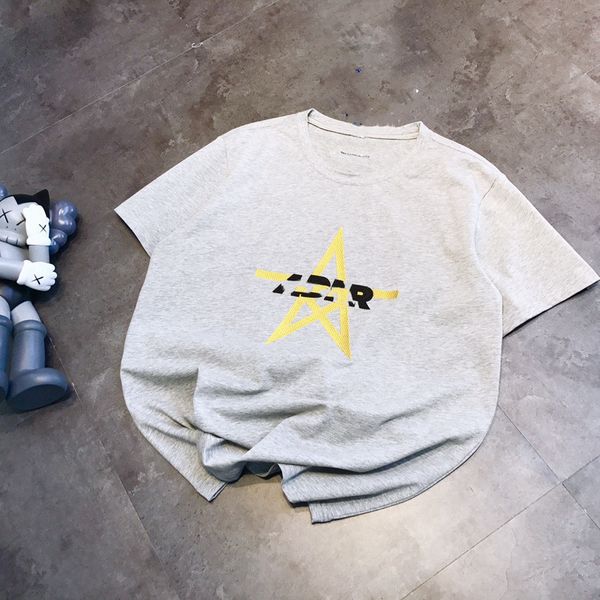 thread couple short sleeve embroidery fashion ae gold five star letter pasted cloth round neck men's and women's t-shirt, White;black
thread couple short sleeve embroidery fashion ae gold five star letter pasted cloth round neck men's and women's t-shirt, White;black