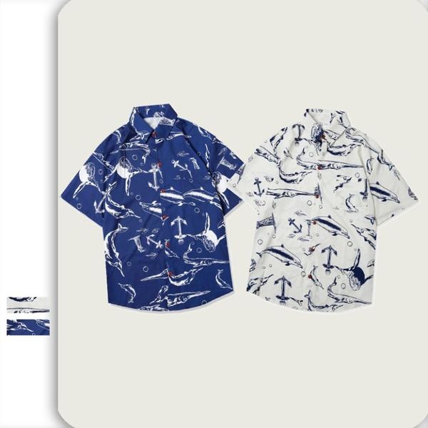 men short sleeve shirt 2021 spring/summer fashion deep sea arctic fish pattern print shirts men's casual, White;black
men short sleeve shirt 2021 spring/summer fashion deep sea arctic fish pattern print shirts men's casual, White;black