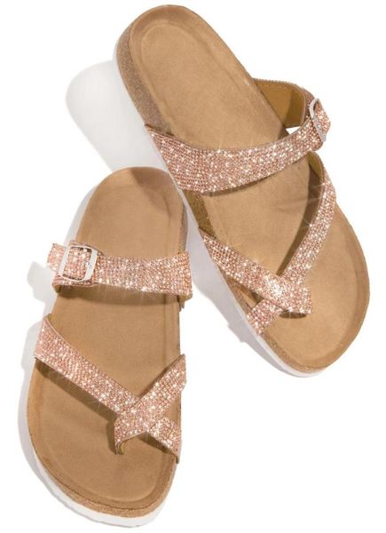 clip toe women's flat slippers diamonds slides sandals thick sole slide shoes, Black
clip toe women's flat slippers diamonds slides sandals thick sole slide shoes, Black