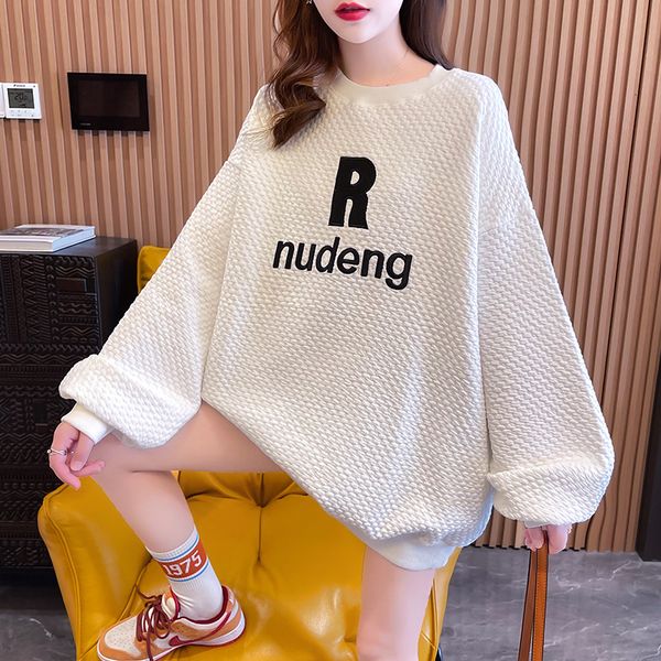 women's sweater 2021 korean autumn letter printing loose large women's coat female student, Black
women's sweater 2021 korean autumn letter printing loose large women's coat female student, Black