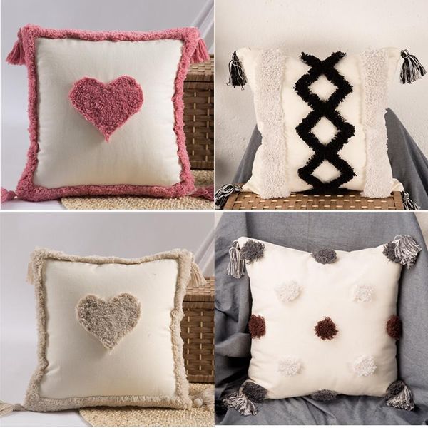cushion/decorative pillow soft square cushion cover with tassels boho style macrame throw case home decoration for living room bed zip open
cushion/decorative pillow soft square cushion cover with tassels boho style macrame throw case home decoration for living room bed zip open