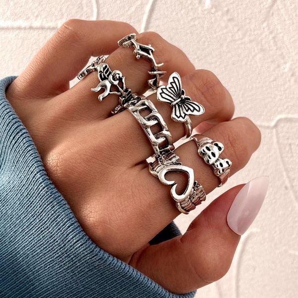 cluster rings silver plated angel butterfly set for womens gothic punk steampunk hollow heart moon stars skull ring sets party jewelry, Golden;silver
cluster rings silver plated angel butterfly set for womens gothic punk steampunk hollow heart moon stars skull ring sets party jewelry, Golden;silver