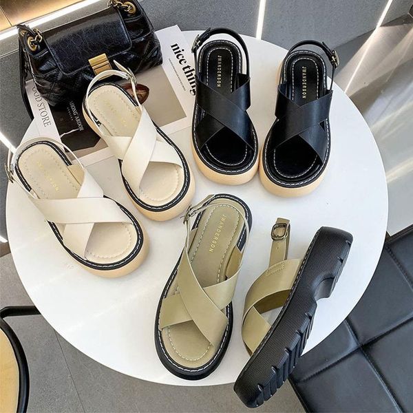 women sandals 2021 summer white casual platform shoes fashion black chunky sole ankle buckle strap sport sandels dress
women sandals 2021 summer white casual platform shoes fashion black chunky sole ankle buckle strap sport sandels dress