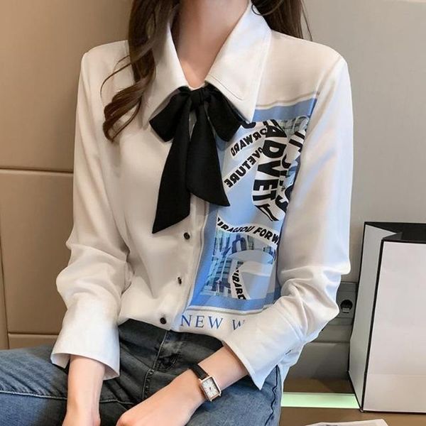 women's blouses & shirts bow shirt women long sleeve 2021 spring summer print button up white office loose chiffon camisas mujer
women's blouses & shirts bow shirt women long sleeve 2021 spring summer print button up white office loose chiffon camisas mujer