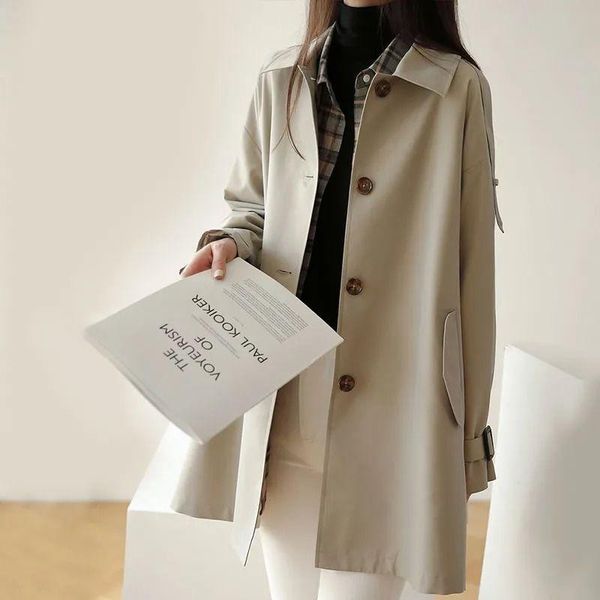 women's trench coats windbreaker mid-length coat 2021 early autumn fashion temperament korean loose, Tan;black
women's trench coats windbreaker mid-length coat 2021 early autumn fashion temperament korean loose, Tan;black