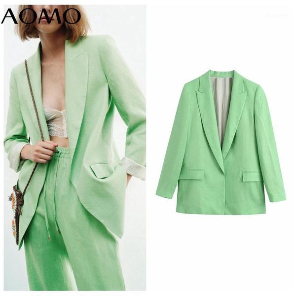 women's suits & blazers aomo women 2021 fashion green linen blazer coat vintage long sleeve flap pockets female outerwear be124a, White;black
women's suits & blazers aomo women 2021 fashion green linen blazer coat vintage long sleeve flap pockets female outerwear be124a, White;black