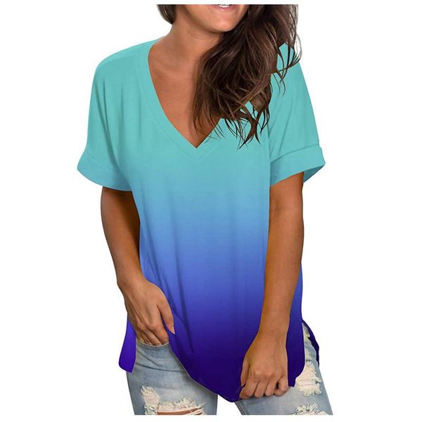 tshirt women short sleeve gradient knot shirts front cross tunic loose camiseta harajuku poleras t shirt women's t-shirt, White
tshirt women short sleeve gradient knot shirts front cross tunic loose camiseta harajuku poleras t shirt women's t-shirt, White