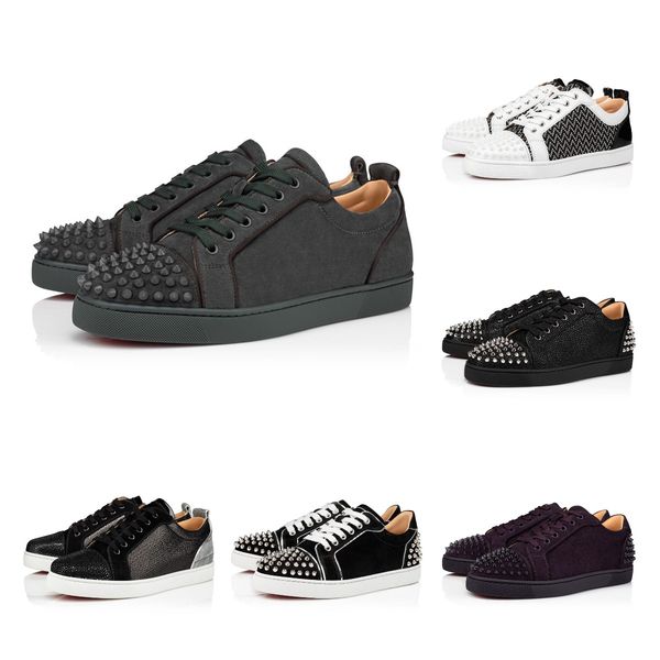 designer red bottom casual shoes low flats studded spike suede diamond quality men women outdoor leather sneakers with box eur 35-48, Black
designer red bottom casual shoes low flats studded spike suede diamond quality men women outdoor leather sneakers with box eur 35-48, Black