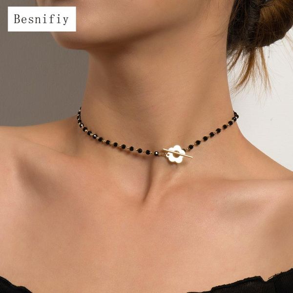 chains black crystal beads chain short lady necklace simple plum blossom ot buckle fashion elegant torque vintage female women jewelry, Silver
chains black crystal beads chain short lady necklace simple plum blossom ot buckle fashion elegant torque vintage female women jewelry, Silver