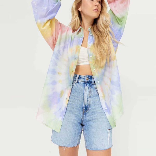 za tie dye irregular summer shirt women long sleeve lapel collar large size loose shirts chic button up female vintage 210602, White
za tie dye irregular summer shirt women long sleeve lapel collar large size loose shirts chic button up female vintage 210602, White