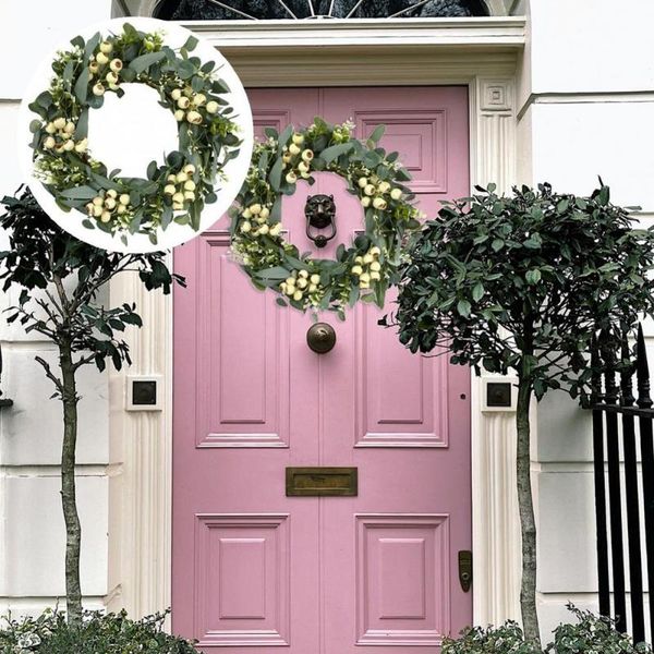 decorative flowers & wreaths wear-resistant solid color beautiful eucalyptus leaves wreath decor for christmas 
decorative flowers & wreaths wear-resistant solid color beautiful eucalyptus leaves wreath decor for christmas