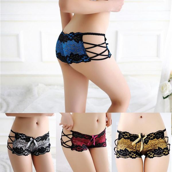 women's panties 6 colors/strap lace perspective fashion bandage jacquard low waist boxer trousers color matching langerie, Black;pink
women's panties 6 colors/strap lace perspective fashion bandage jacquard low waist boxer trousers color matching langerie, Black;pink