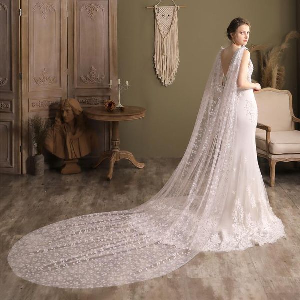 bridal veils luxury elegant cathedral wedding veil tulle lace appliqued 2-shoulder for travel studio po prop v827, Black
bridal veils luxury elegant cathedral wedding veil tulle lace appliqued 2-shoulder for travel studio po prop v827, Black
