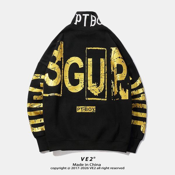 men's hoodies & sweatshirts 2021 autumn dark functional trendbrand high-neck sweater men'sloose high street bronzing printing coup, Black
men's hoodies & sweatshirts 2021 autumn dark functional trendbrand high-neck sweater men'sloose high street bronzing printing coup, Black