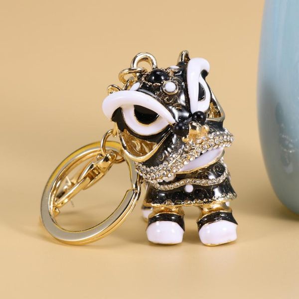 decorative objects & figurines chinese style lion dancing pendant keychain creative car key ring purse bag ornament (black+golden)
decorative objects & figurines chinese style lion dancing pendant keychain creative car key ring purse bag ornament (black+golden)