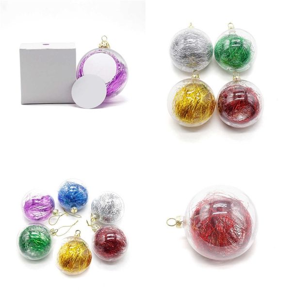 8cm plastic christmas balls diy sublimation blank glitter bauble xmas tree ornament inside tinsel clear pc ball party decor thermal heat tra
8cm plastic christmas balls diy sublimation blank glitter bauble xmas tree ornament inside tinsel clear pc ball party decor thermal heat tra