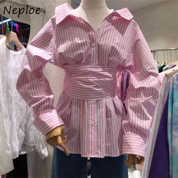 korean turn down collar long sleeve single breast blouse women vintage striped slim waist blusas work style ol shirt 210422, White
korean turn down collar long sleeve single breast blouse women vintage striped slim waist blusas work style ol shirt 210422, White