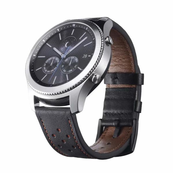 watch bands for samsung gear s3 classic genuine leather strap replacement buckle wrist band frontier 22mm, Black;brown
watch bands for samsung gear s3 classic genuine leather strap replacement buckle wrist band frontier 22mm, Black;brown