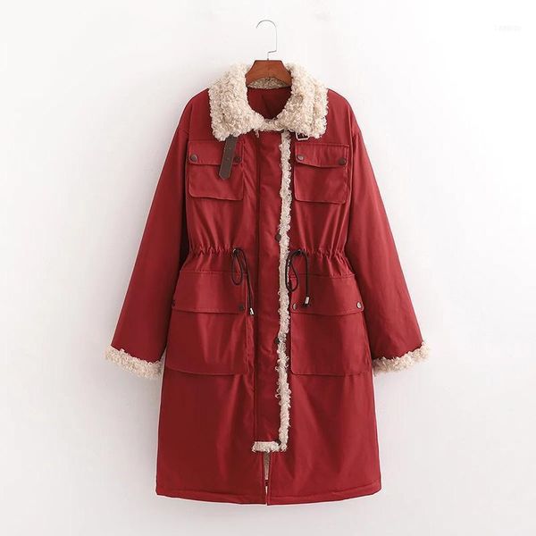 women's down & parkas winter women thick warm vintage loose drawstring waist chic female coat mid-length cotton clothes1, Black
women's down & parkas winter women thick warm vintage loose drawstring waist chic female coat mid-length cotton clothes1, Black