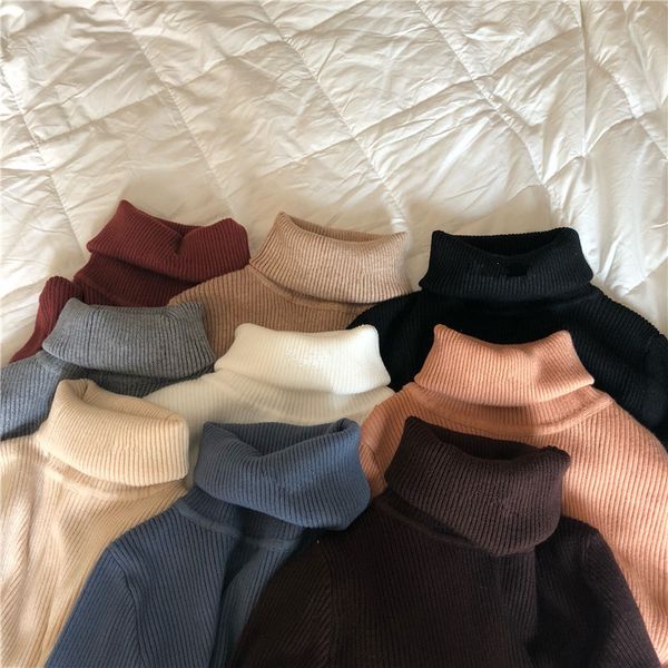 2021 women turtleneck sweaters autumn winter korean slim pullover womens basic casual soft knit sweater softs warm jumper multiple colors, White;black
2021 women turtleneck sweaters autumn winter korean slim pullover womens basic casual soft knit sweater softs warm jumper multiple colors, White;black