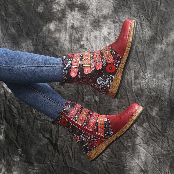 boots women's ethnic long tube handmade embroidery winter mid-calf riding lady retro rome style low heel pu leather shoes, Black
boots women's ethnic long tube handmade embroidery winter mid-calf riding lady retro rome style low heel pu leather shoes, Black