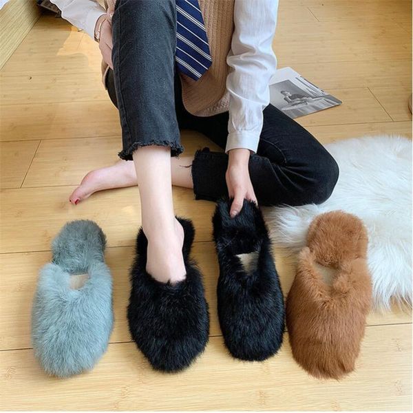 slippers 2021 autumn and winter cute fur shoes flat bottom half women's outside wearing, Black
slippers 2021 autumn and winter cute fur shoes flat bottom half women's outside wearing, Black