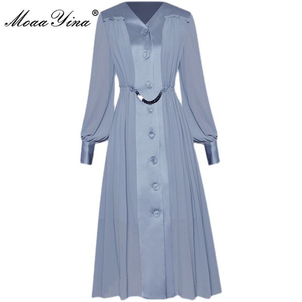 fashion designer summer chiffon dresses women's v-neck single-breasted long sleeve elegant party midi dress 210524, Black;gray
fashion designer summer chiffon dresses women's v-neck single-breasted long sleeve elegant party midi dress 210524, Black;gray