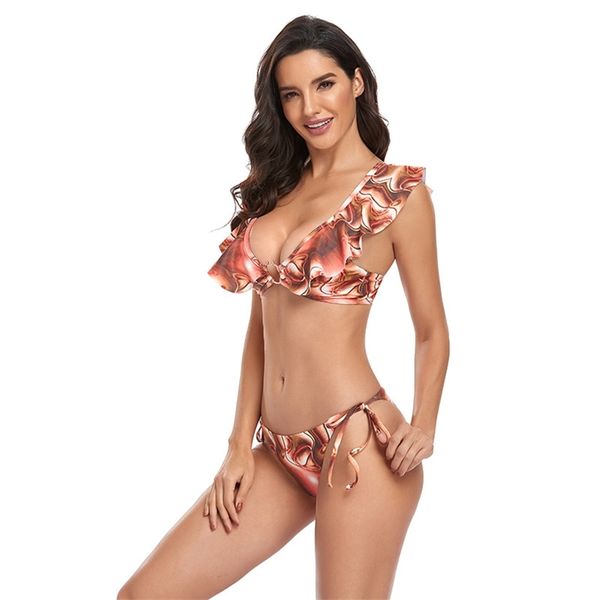 factoryz09b ruffle 2020 new printed fashion beach bikini split swimsuit women, White;black
factoryz09b ruffle 2020 new printed fashion beach bikini split swimsuit women, White;black