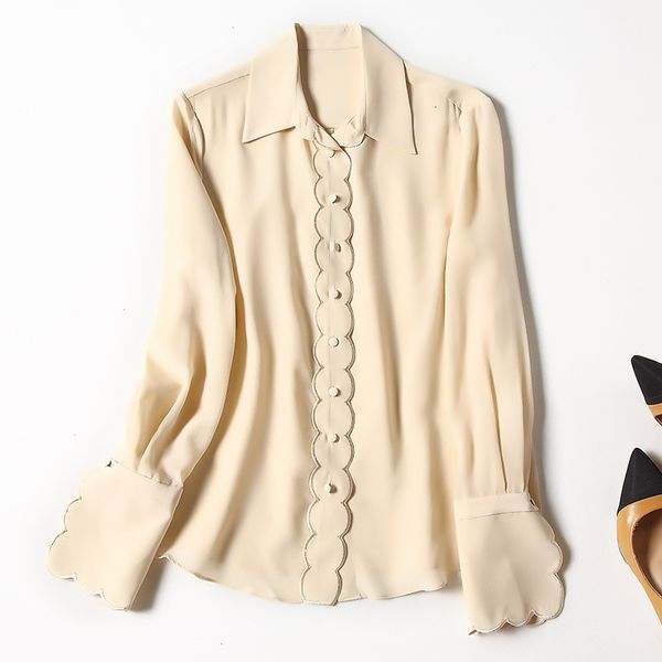 women's blouses & shirts spring summer long sleeve lapel neck pink / beige silk embroidery single-breasted soie blouse elegant casual s, White
women's blouses & shirts spring summer long sleeve lapel neck pink / beige silk embroidery single-breasted soie blouse elegant casual s, White