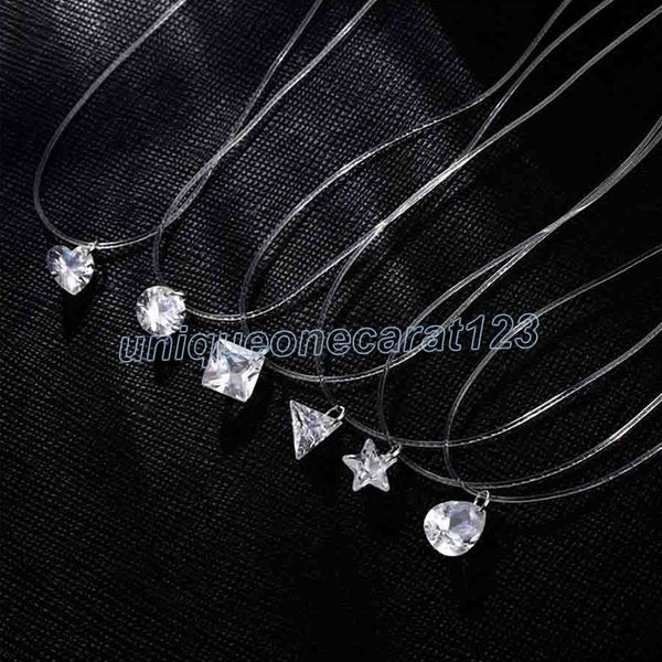 female transparent choker fishing line necklace silver color invisible chain necklace women crystal rhinestone chokers necklaces, Golden;silver
female transparent choker fishing line necklace silver color invisible chain necklace women crystal rhinestone chokers necklaces, Golden;silver
