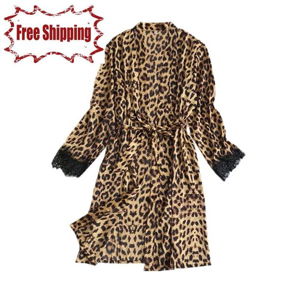 women's sleepwear women est leopard print homewear lounge satin silk robes long sleeve silky bathrobe with belt pyjamas, Black;red
women's sleepwear women est leopard print homewear lounge satin silk robes long sleeve silky bathrobe with belt pyjamas, Black;red