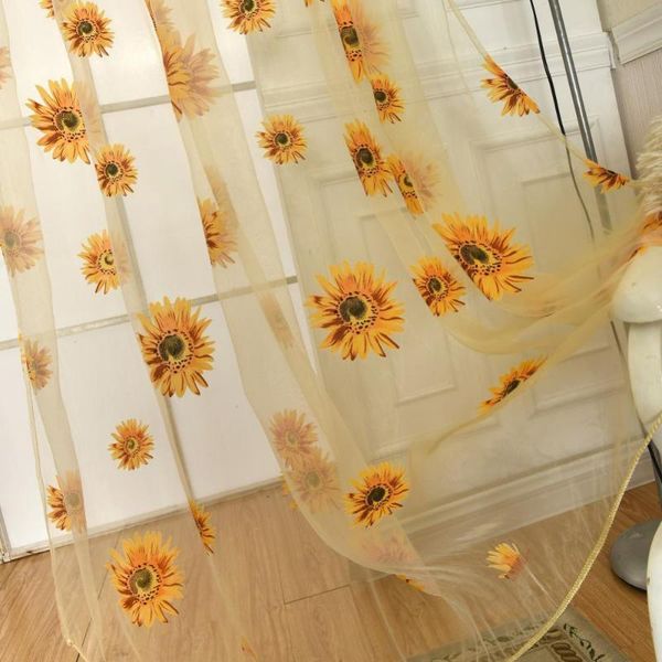 curtain & drapes sunflower sheer curtains polyester tulle panel home decor room divider valance drape 100x200cm
curtain & drapes sunflower sheer curtains polyester tulle panel home decor room divider valance drape 100x200cm