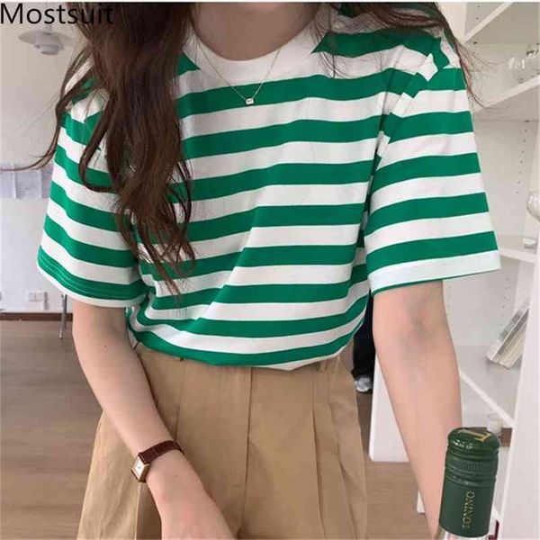 summer striped t-shirt women short sleeve o-neck casual fashion tees tshirt korean basic ladies shirt femme 210513, White
summer striped t-shirt women short sleeve o-neck casual fashion tees tshirt korean basic ladies shirt femme 210513, White