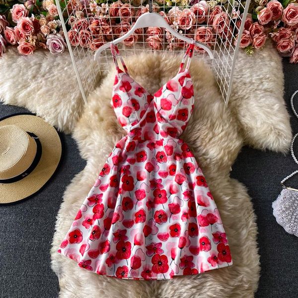 summer beach dress deep v-neck low-cut print suspender mini fashion elegant printed a-line vestidos casual dresses, Black;gray
summer beach dress deep v-neck low-cut print suspender mini fashion elegant printed a-line vestidos casual dresses, Black;gray
