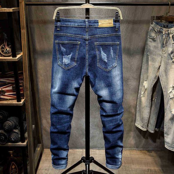 men's jeans jeans men hip hop ripped patch stretch slim fit trousers streetwear man cotton holes destroyed casual beggar denim c1al, Blue
men's jeans jeans men hip hop ripped patch stretch slim fit trousers streetwear man cotton holes destroyed casual beggar denim c1al, Blue