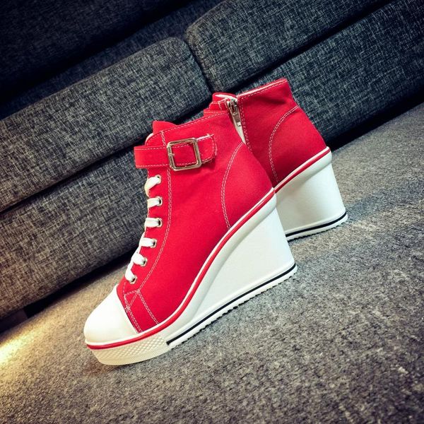 dress shoes 2021 spring side zipper increased thick bottom wedge heel high-canvas women's loose-soled high-heeled, Black
dress shoes 2021 spring side zipper increased thick bottom wedge heel high-canvas women's loose-soled high-heeled, Black