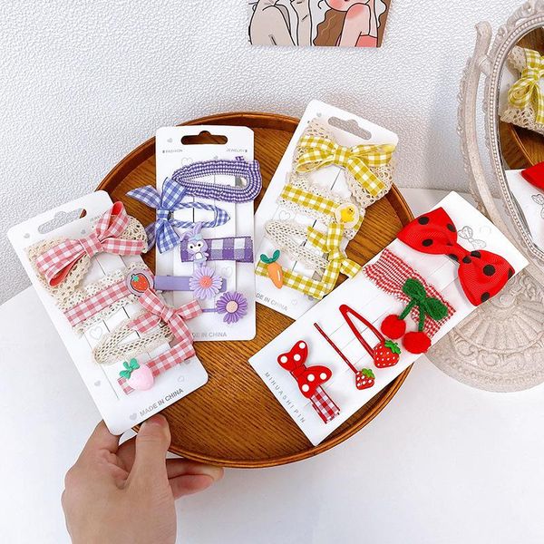 4/5 pcs/set children cute colors plaid bow fruit cartoon ornament hair clips girls sweet barrettes hairpins kid accessories, Slivery;white
4/5 pcs/set children cute colors plaid bow fruit cartoon ornament hair clips girls sweet barrettes hairpins kid accessories, Slivery;white