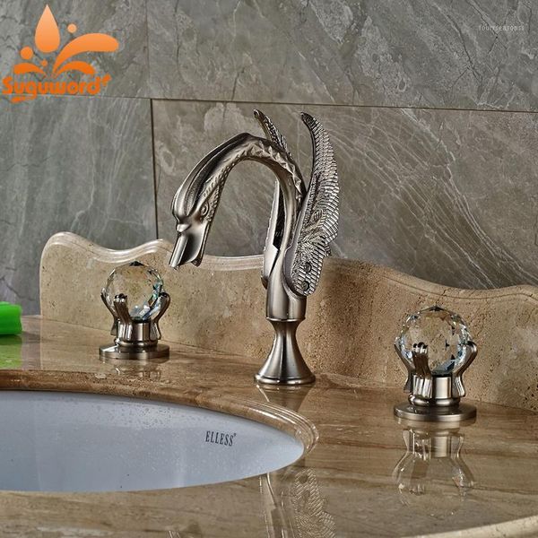 bathroom sink faucets faucet brushed nickle swan spout double crystal handles mixer tap1
bathroom sink faucets faucet brushed nickle swan spout double crystal handles mixer tap1
