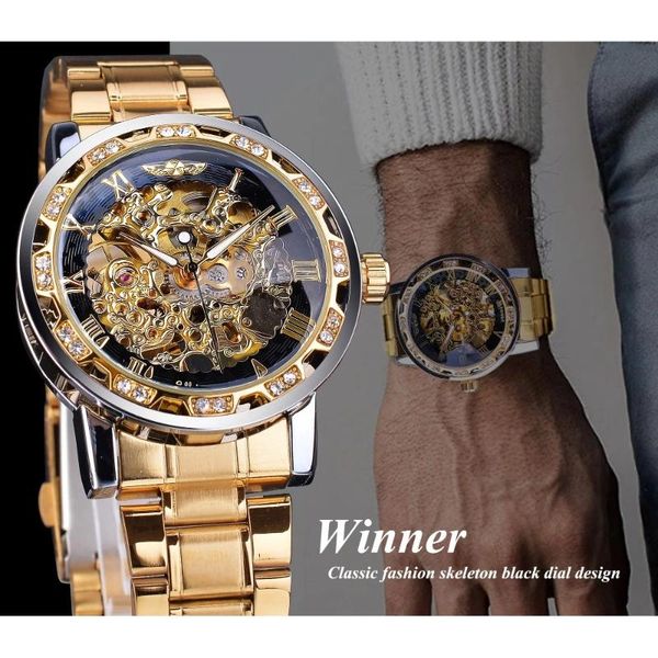 wristwatches men's watch fashion luminous hands gear movement retro mechanical skeleton watches luxury casual business wristwatch, Slivery;brown 
wristwatches men's watch fashion luminous hands gear movement retro mechanical skeleton watches luxury casual business wristwatch, Slivery;brown