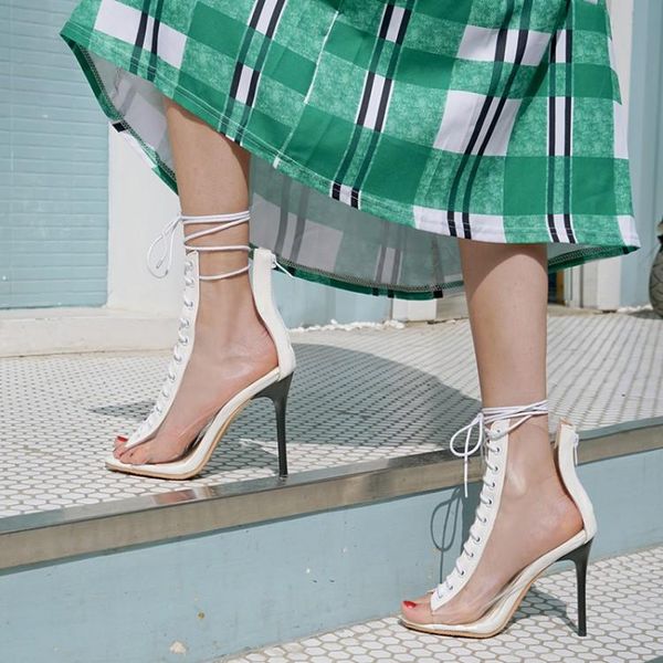 dress shoes oversized high heels sandals women woman summer ladies transparent crystal lace zipper, Black
dress shoes oversized high heels sandals women woman summer ladies transparent crystal lace zipper, Black