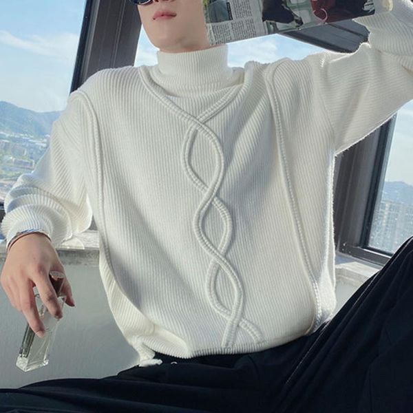 men's sweaters korean style jacquard knitted bottom shirt sweater for men heren autumn winter mens round neck striped pullover, White;black
men's sweaters korean style jacquard knitted bottom shirt sweater for men heren autumn winter mens round neck striped pullover, White;black
