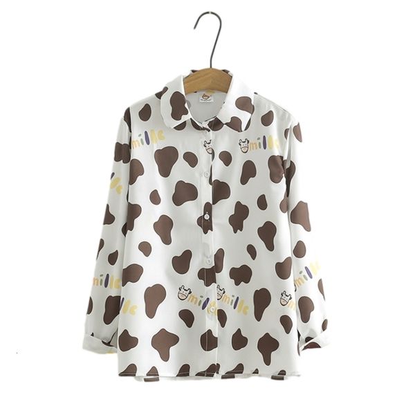 women's knits & tees japanese fashion women blouses vintage kawaii milk cow printed button down shirt spring female sweet cute lo, White
women's knits & tees japanese fashion women blouses vintage kawaii milk cow printed button down shirt spring female sweet cute lo, White