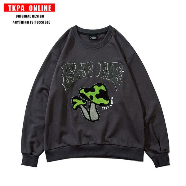 fashion fleece hoodies tkpa2021 spring men's loose cartoon mushroom towel embroidered sweater, Black
fashion fleece hoodies tkpa2021 spring men's loose cartoon mushroom towel embroidered sweater, Black