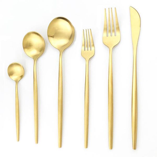dinnerware sets 6pcs/set cutlery set gold 18/10 stainless steel dinner knives dessert fork spoon tableware kitchen silverware
dinnerware sets 6pcs/set cutlery set gold 18/10 stainless steel dinner knives dessert fork spoon tableware kitchen silverware