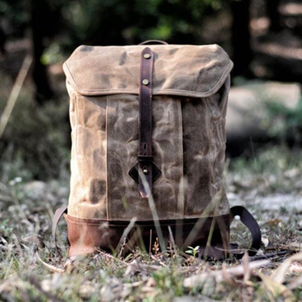 backpack retro hard wax canvas waterproof suitable for college students computer bag anti-theft outdoor hiking
backpack retro hard wax canvas waterproof suitable for college students computer bag anti-theft outdoor hiking