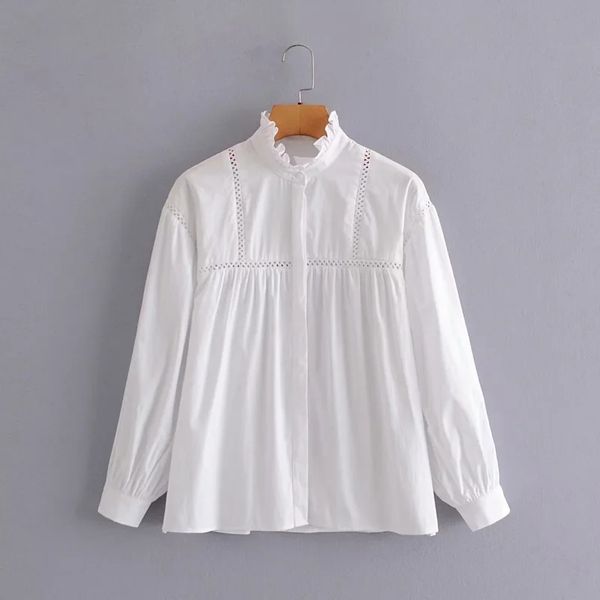 women hollow lace splicing white shirts female stand collar long sleeve blouses casual lady loose blusas s8281 210430
women hollow lace splicing white shirts female stand collar long sleeve blouses casual lady loose blusas s8281 210430