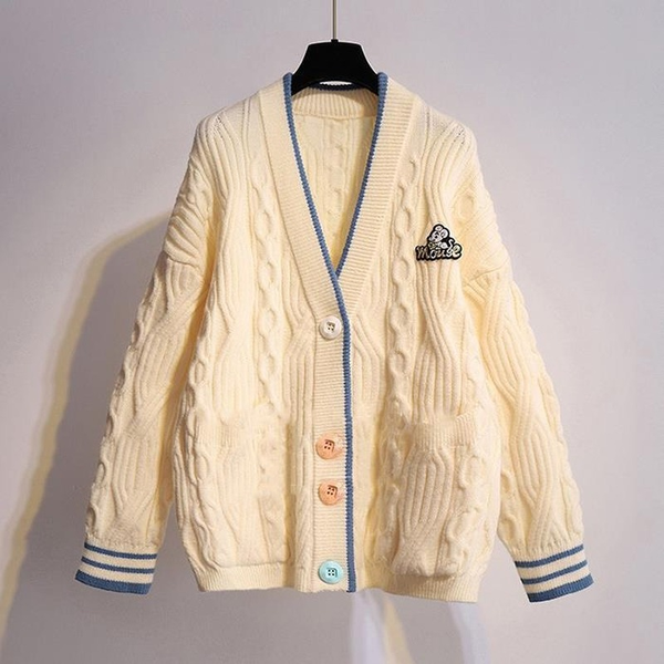 fashion ladies autumn and winter new twist stripe loose knit cardigan long-sleeved v-neck sweater jacket women casual, White;black
fashion ladies autumn and winter new twist stripe loose knit cardigan long-sleeved v-neck sweater jacket women casual, White;black
